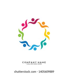 Creative people logo design template