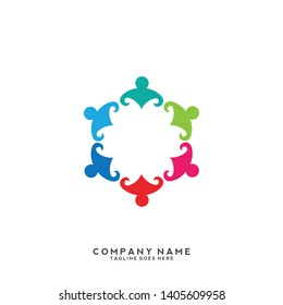 Creative people logo design template