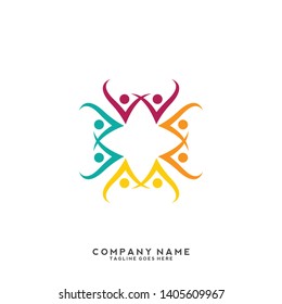 Creative people logo design template