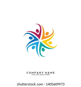 Creative people logo design template
