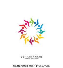 Creative people logo design template