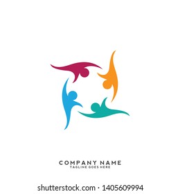 Creative people logo design template