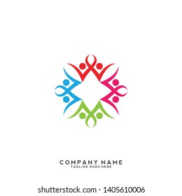 Creative people logo design template