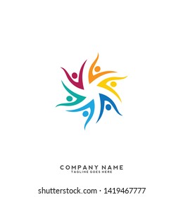 Creative people logo design template