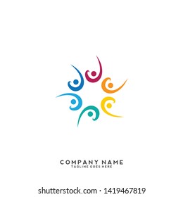 Creative people logo design template