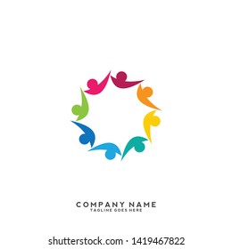 Creative people logo design template