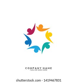 Creative people logo design template