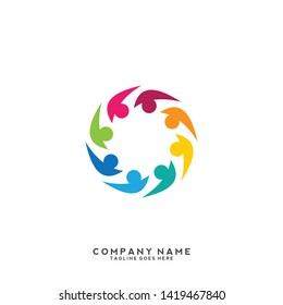 Creative people logo design template
