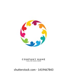 Creative people logo design template