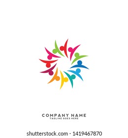 Creative people logo design template