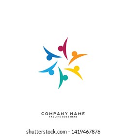 Creative people logo design template