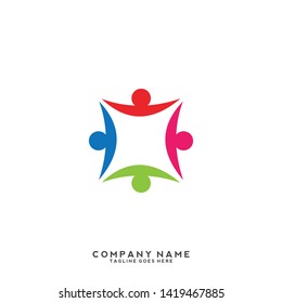 Creative people logo design template