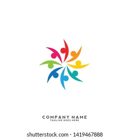 Creative people logo design template