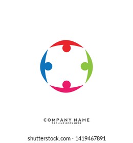 Creative people logo design template