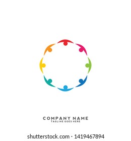Creative people logo design template