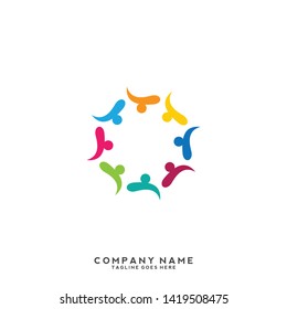 Creative people logo design template