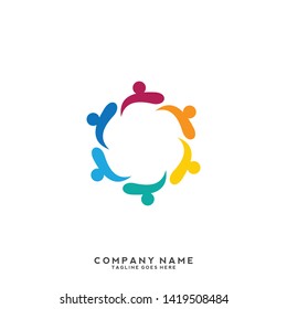 Creative people logo design template