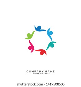 Creative people logo design template