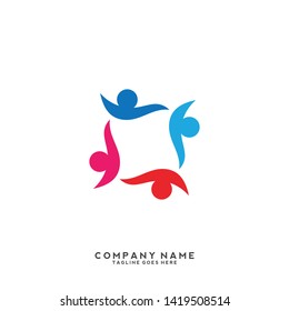 Creative people logo design template