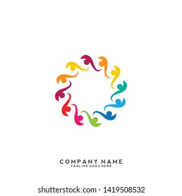 Creative people logo design template