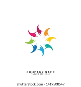 Creative people logo design template