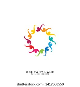 Creative people logo design template