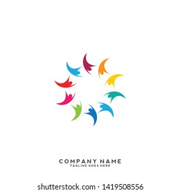 Creative people logo design template