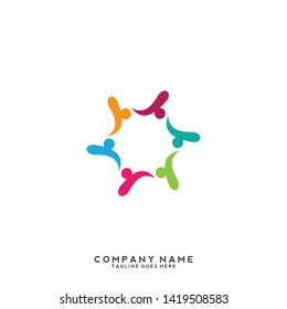 Creative people logo design template