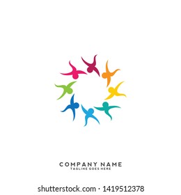Creative people logo design template