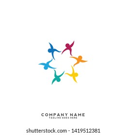 Creative people logo design template