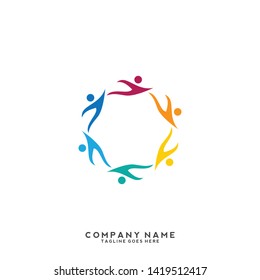Creative people logo design template