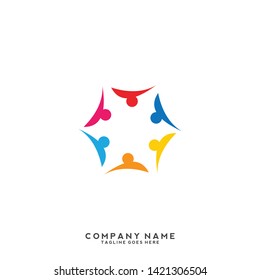 Creative people logo design template