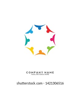 Creative people logo design template