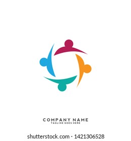 Creative people logo design template