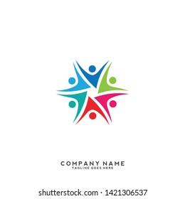 Creative people logo design template