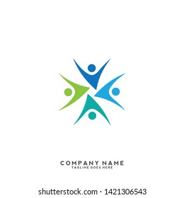 Creative people logo design template