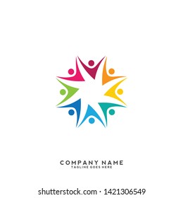 Creative people logo design template