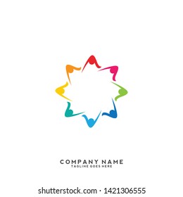 Creative people logo design template