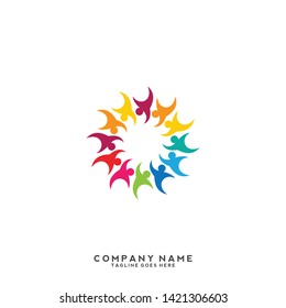 Creative people logo design template