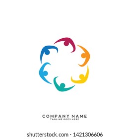 Creative people logo design template