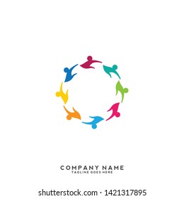 Creative people logo design template