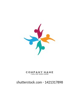 Creative people logo design template