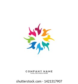 Creative people logo design template