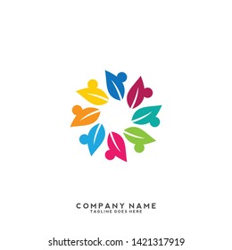 Creative people logo design template