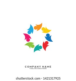 Creative people logo design template