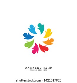 Creative people logo design template