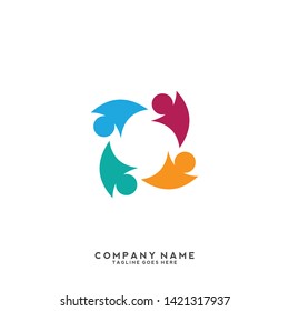 Creative people logo design template