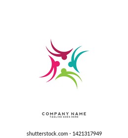 Creative people logo design template