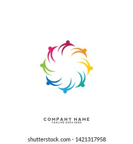 Creative people logo design template