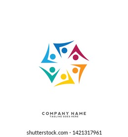 Creative people logo design template